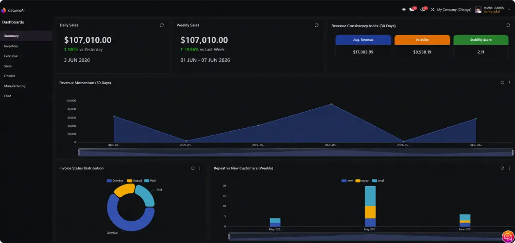 Pre-Built Executive Dashboard Glimpse 2